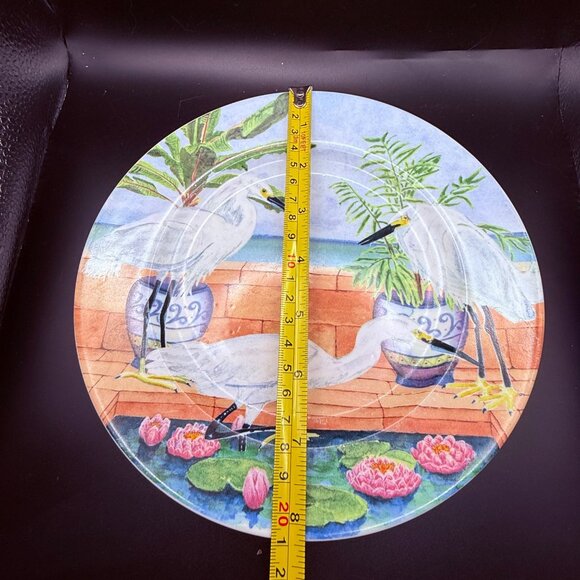 4 American Antelier Marsh Bird Tropical Themed Ceramic Plates 8.5" Diameter - Picture 11 of 11